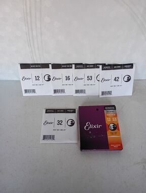 Elixir Acoustic Guitar Strings Set - Purple/Orange Packaging